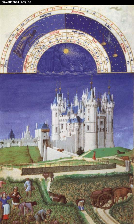 unknow artist Brothers Van Limburg September, page from the Tres riched heures du duc the Berry